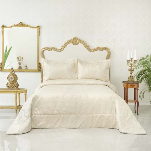 Karaca Home Versay Gold 3 Parça Nakışlı Çeyiz Yatak Örtüsü Set