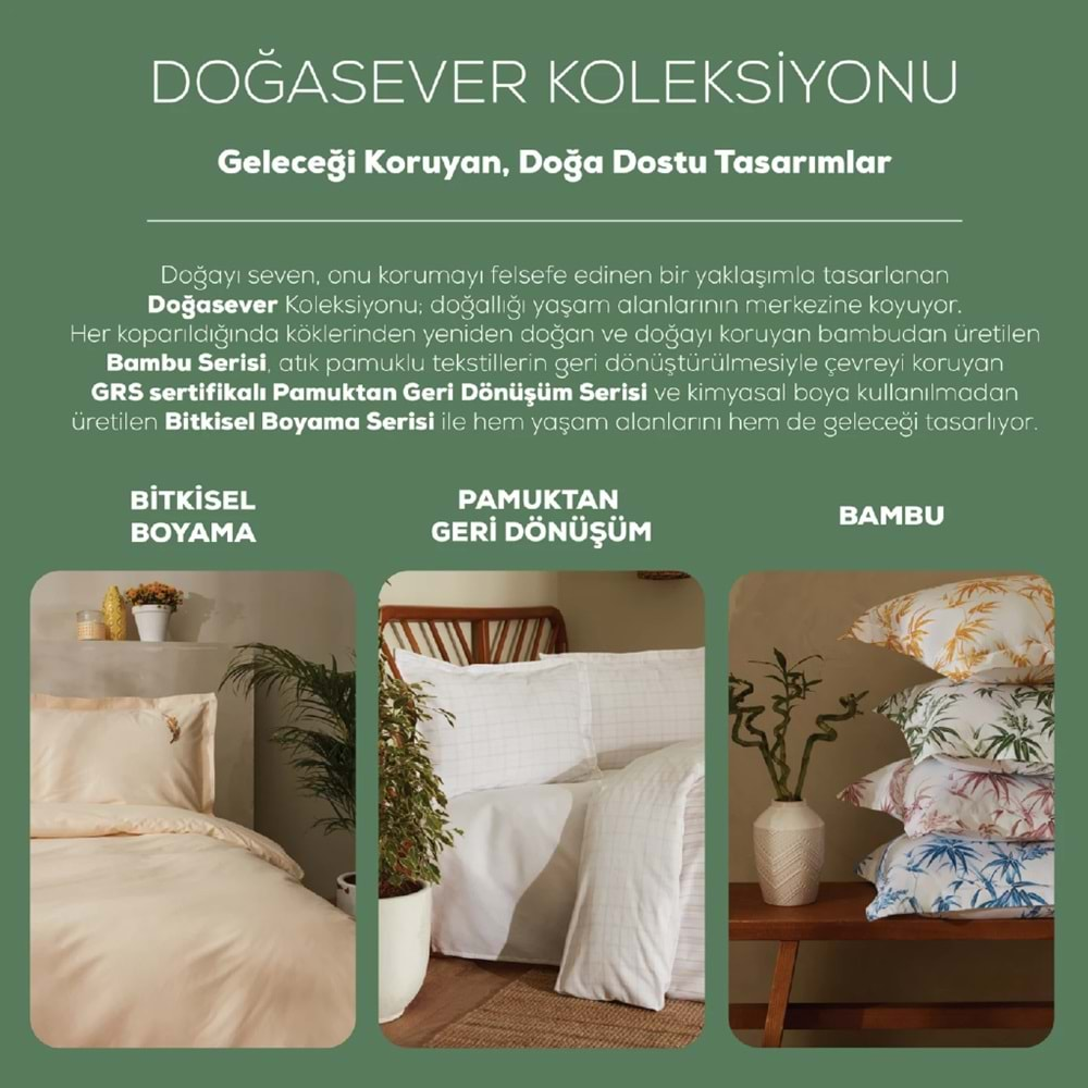 Karaca Home Nevresim Takımı Pamuk Dönüşüm Recycle Çift Kişilik Geo Bordo