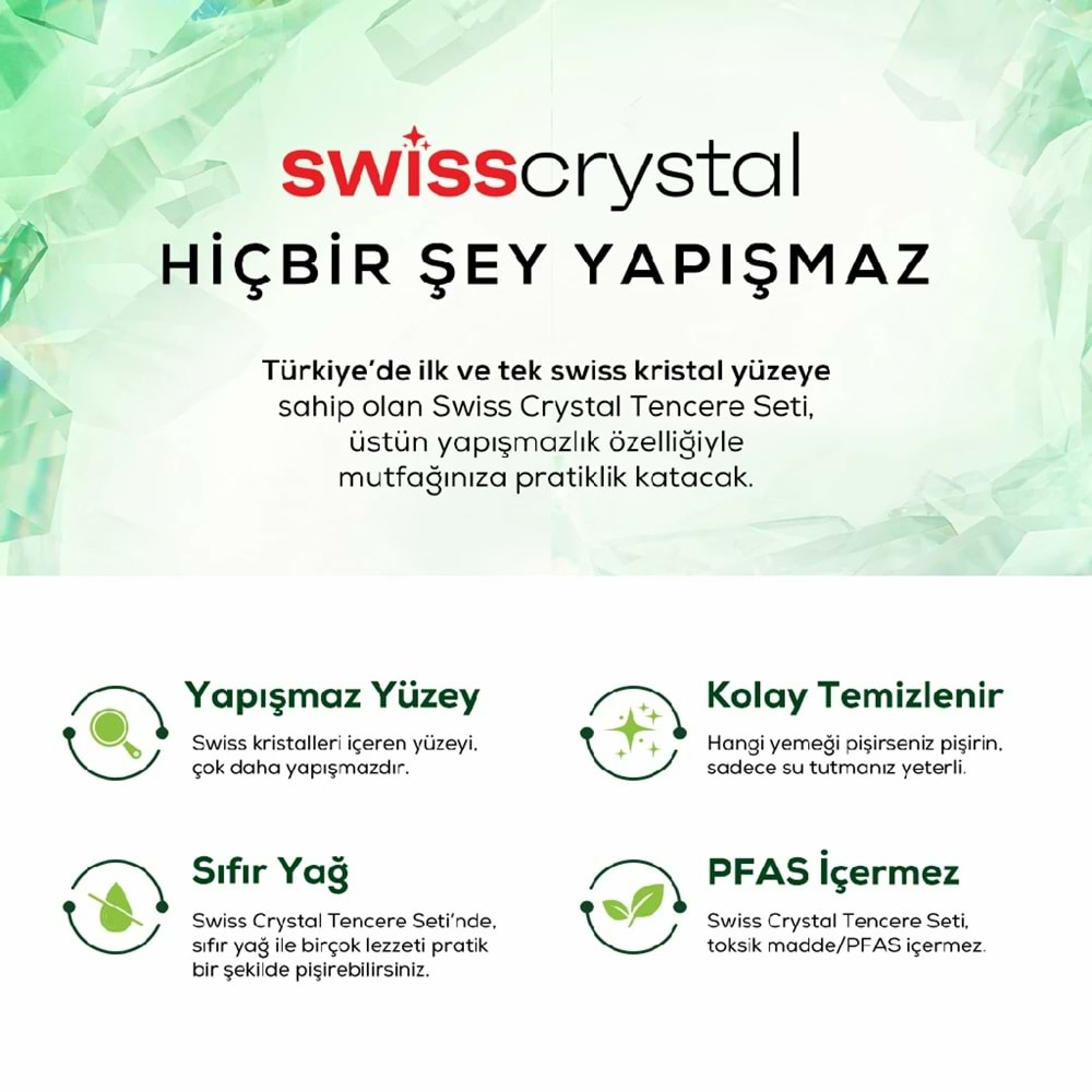 Karaca X Refika Birgül Swiss Crystal 7 Parça Tencere Seti Creamy