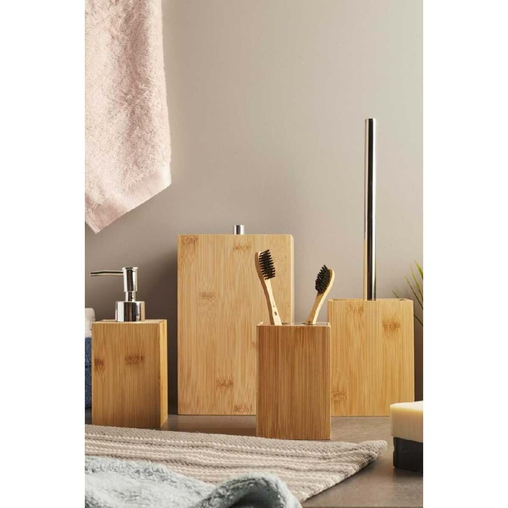 Perotti Bamboo 4'lü Kovalı Banyo Seti