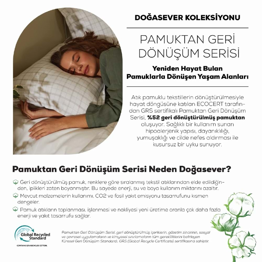 Karaca Home Doğasever Geo Pamuk Dönüşüm Çift Kişilik Nevresim Takımı Bej