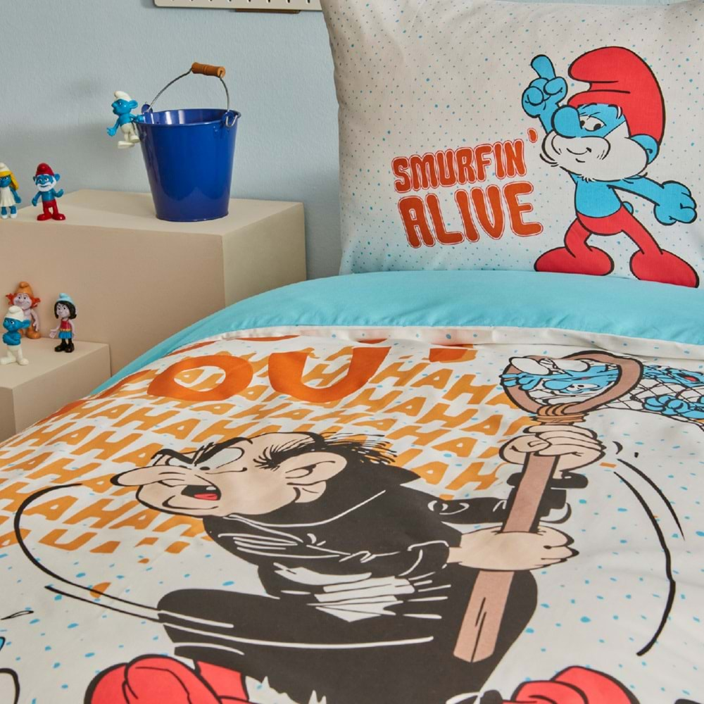 Karaca Home Smurfs Catch Tek Kişilik Nevresim Takımı