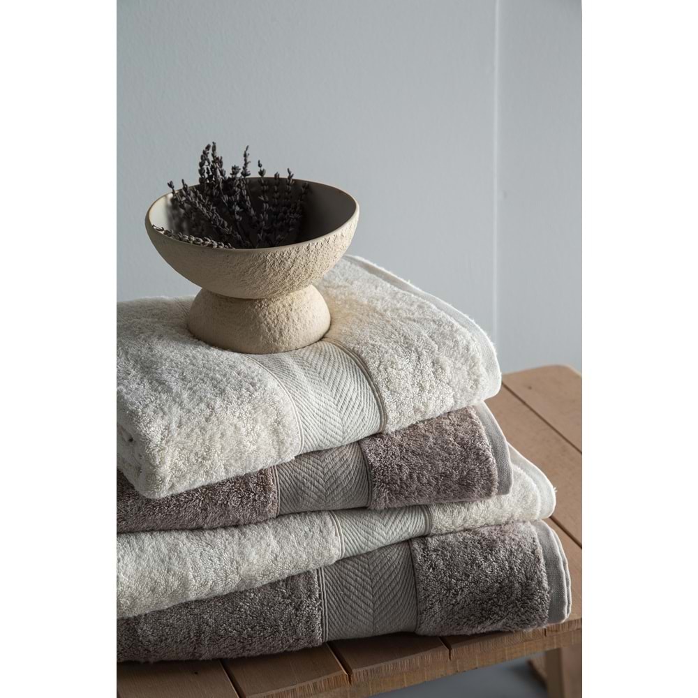 90x150 4LU HAVLU SETI LOTUS EKRU-VIZON - BANYO SETİ