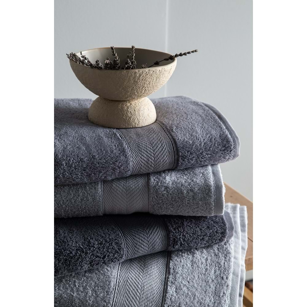 90x150 4LU HAVLU SETI LOTUS GRI-ANTRASIT - BANYO SETİ