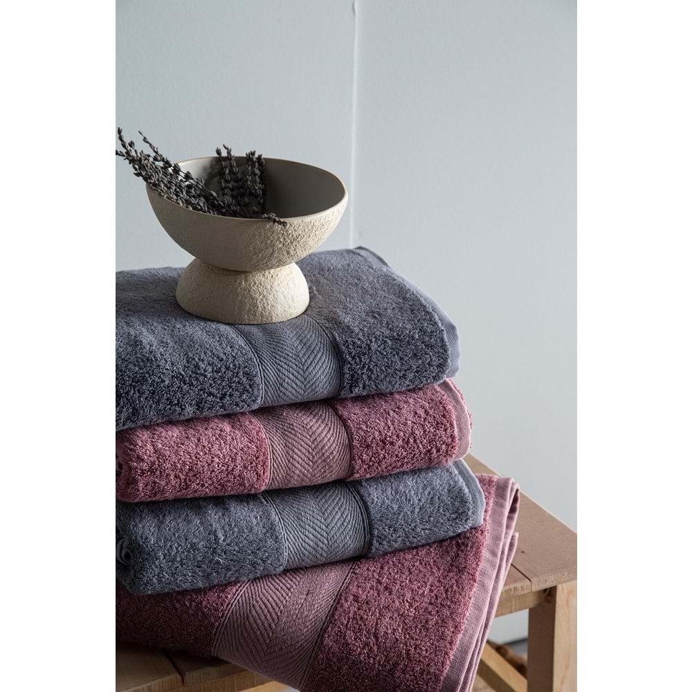 90x150 4LU HAVLU SETI LOTUS GULKURUSU-K.GRI - BANYO SETİ