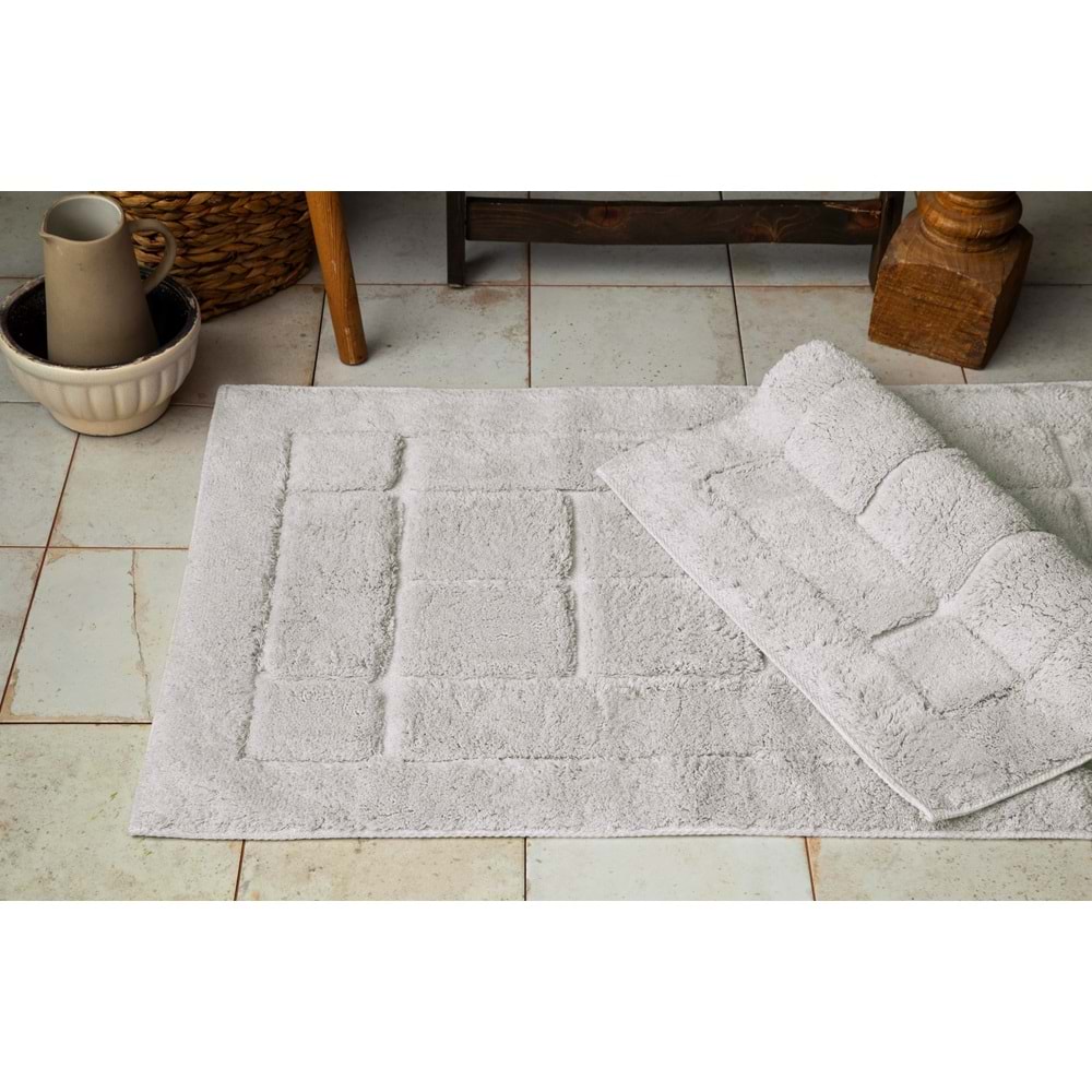 Apricitas Brick Ekru 2'li Banyo Paspası