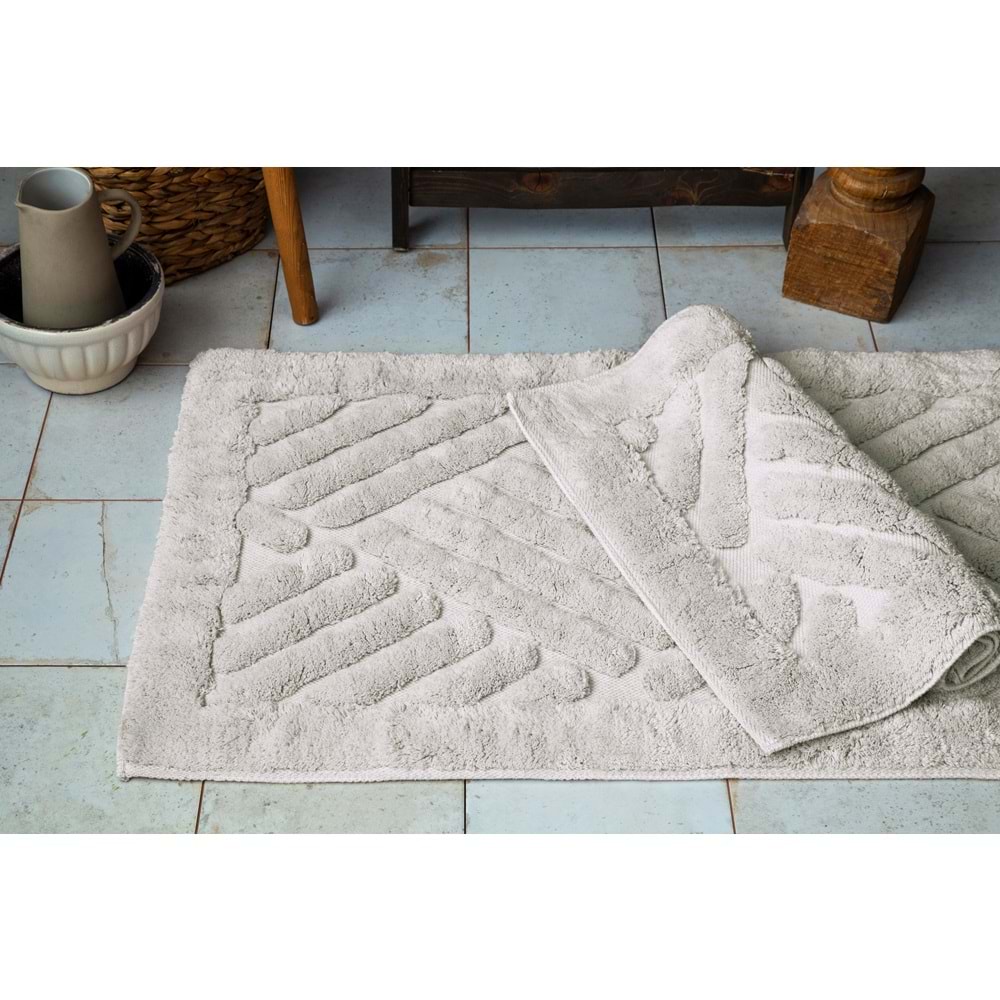 Apricitas Tiles Ekru 2’li Banyo Paspası