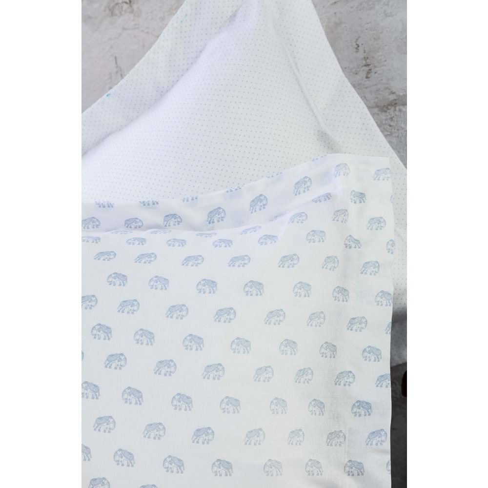 Apricitas Home ÇİFT KİŞİLİK BAMBU PIKE SET OLIVER BLUE - PIKE TAKIMI