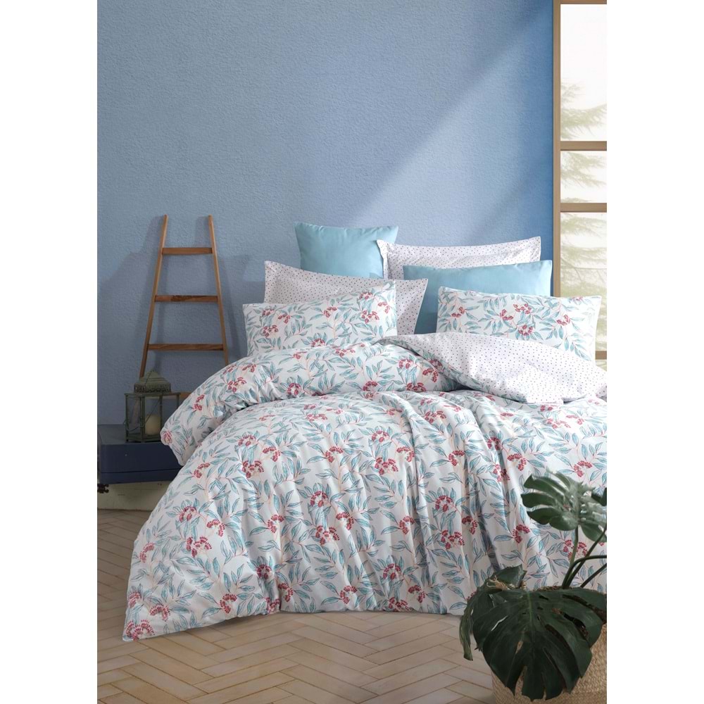 CIFT KISILIK NEVRESIM SETI SHARON BLUE - NEVRESIM
