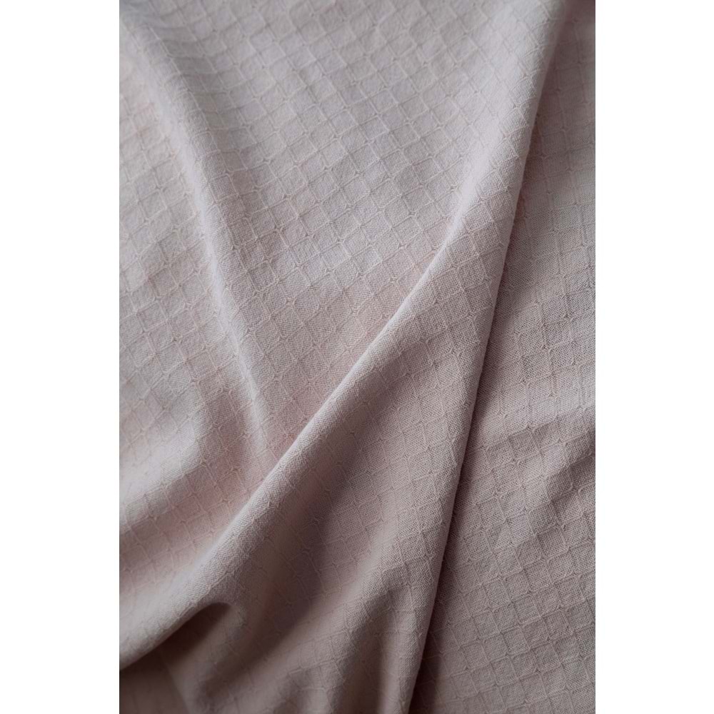 Apricitas TEK KİŞİLİK PIKE SET PURE BLUSH - NEVRESIMLI PIKE TAKIMI