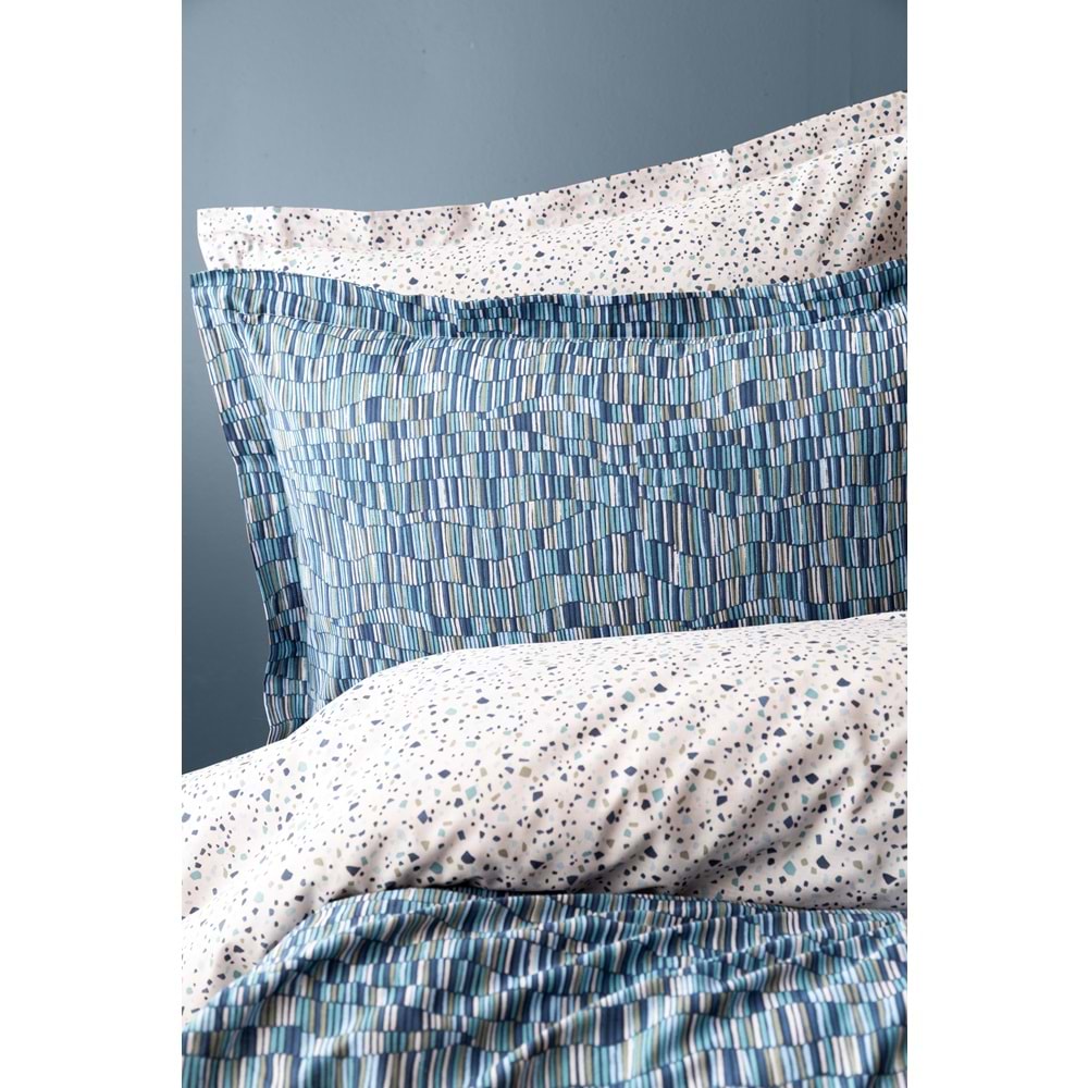 Apricitas TEK KİŞİLİK PIKE TAKIMI LEROS INDIGO - PIKE TAKIMI