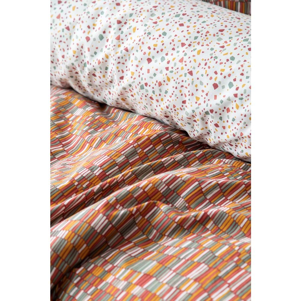 Apricitas ÇİFT KİŞİLİK PIKE TAKIMI LEROS TERRACOTA - PIKE TAKIMI