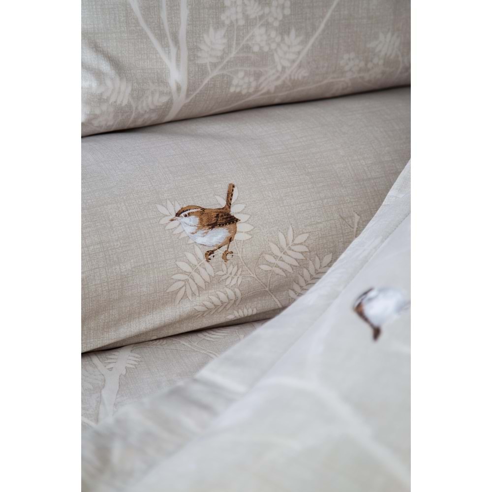 Apricitas Home Elysian Bej Çift Kişilik %100 Pamuk Kapitone Nevresim Takımı