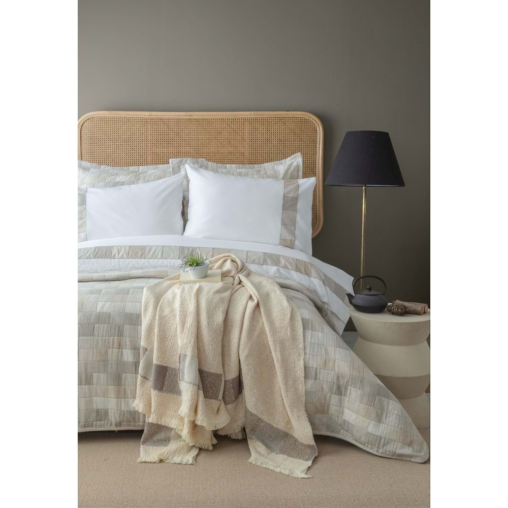Apricitas ÇİFT KİŞİLİK TIMELESS PRIME SET PIAZZA BEIGE - YATAK ORTUSU