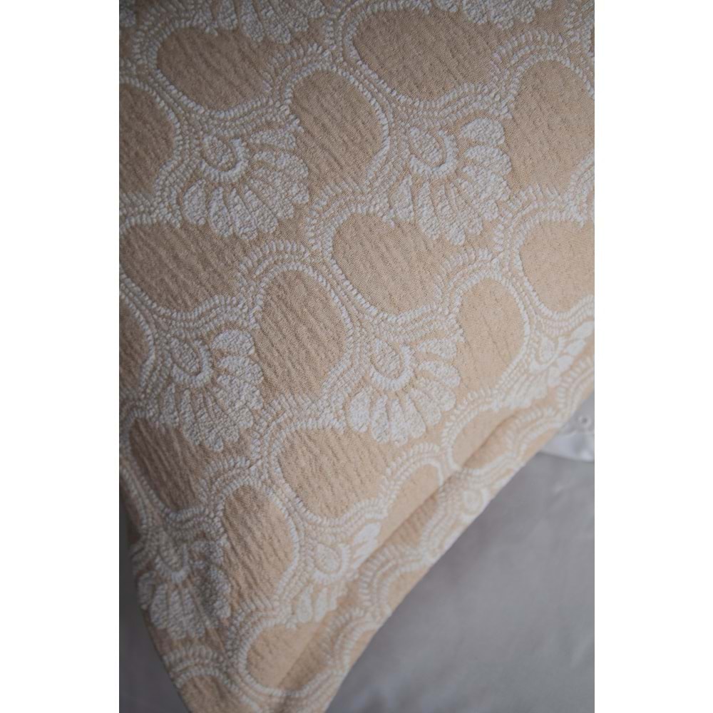 ÇİFT KİŞİLİK YATAK ÖRTÜSÜ NEVRESİM SET MADRID BEIGE - YATAK ORTUSU
