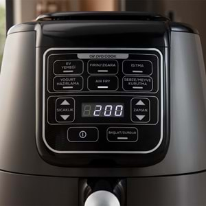 Karaca Air Pro Cook XL 2 in 1 Konuşan Airfryer Black Chrome