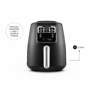 Karaca Air Pro Cook XL 2 in 1 Konuşan Airfryer Black Chrome