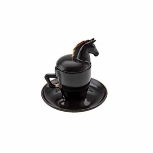 Karaca Black Horse 2 Kişilik Kahve Fincan Takımı 90 ml