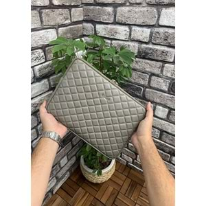 Guard Vizon Deri Üçgen Desen Clutch Çanta, Tablet Çantası