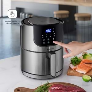 Homend Airfryday 2502h 8 Farklı Program, Dokunmatik Ekran, 5l Airfryer