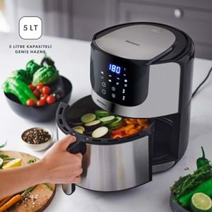 Homend Airfryday 2502h 8 Farklı Program, Dokunmatik Ekran, 5l Airfryer