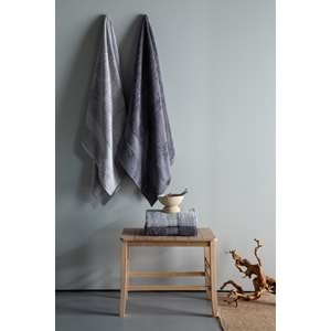 90x150 4LU HAVLU SETI LOTUS GRI-ANTRASIT - BANYO SETİ