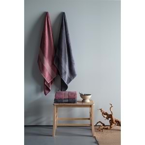 90x150 4LU HAVLU SETI LOTUS GULKURUSU-K.GRI - BANYO SETİ