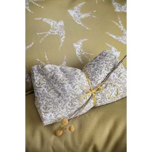 Apricitas ÇİFT KİŞİLİK BAMBU PIKE SET FREELY OLIVE - NEVRESIMLI PIKE TAKIMI