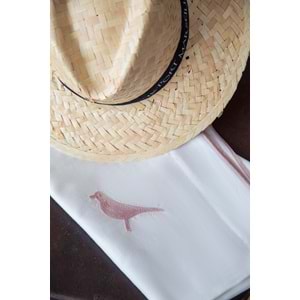 ÇİFT KİŞİLİK NAKIŞLI LUKS PIKE SET PURE BLUSH - NEVRESIMLI PIKE TAKIMI