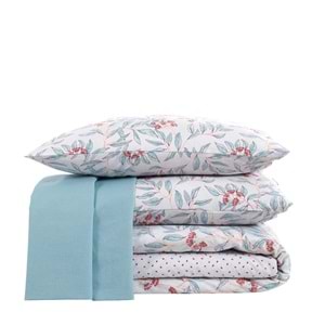 CIFT KISILIK NEVRESIM SETI SHARON BLUE - NEVRESIM