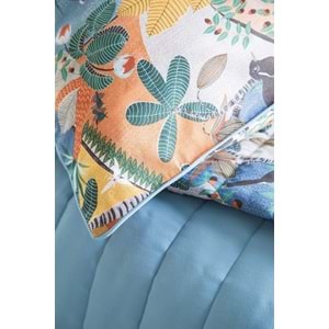 TEK KİŞİLİK YATAK ÖRTÜSÜ NEVRESİM SET FOREST INDIGO - YATAK ORTUSU