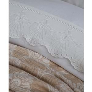 ÇİFT KİŞİLİK YATAK ÖRTÜSÜ NEVRESİM SET MADRID BEIGE - YATAK ORTUSU