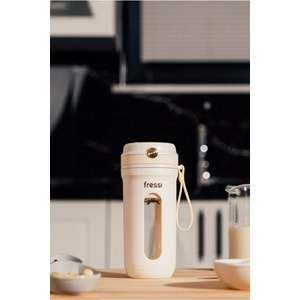 Fressi FR-BL03 Taşınabilir Şarjlı 350ML Beyaz Smoothie Blender