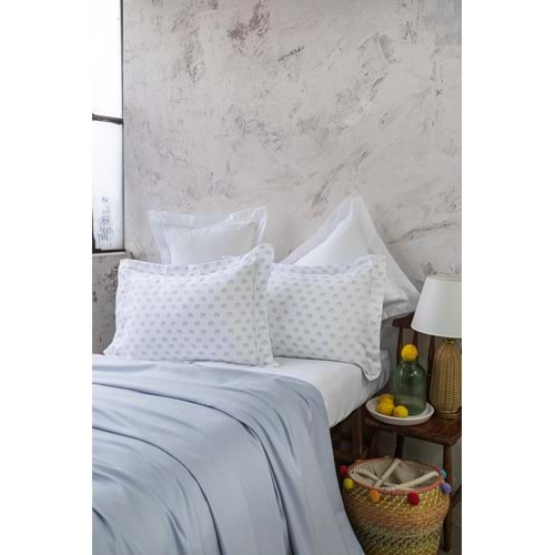 ÇİFT KİŞİLİK BAMBU PIKE SET OLIVER BLUE - PIKE TAKIMI