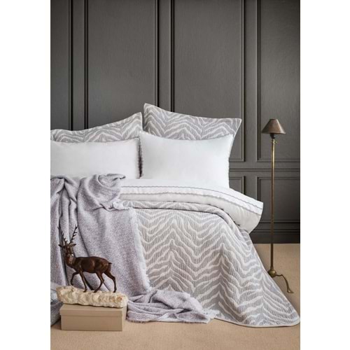 Apricitas Home Londa Gri Timeless Prime Yatak Örtülü Set