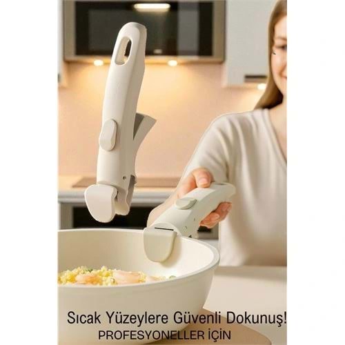 Profesyonel Kıskaçlı Tencere Tava Tutucu – Isıya Dayanıklı, Güvenli Kavrama