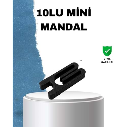 Tekrar Kullanılabilir Poşet Mandalı Siyah 10 Adet