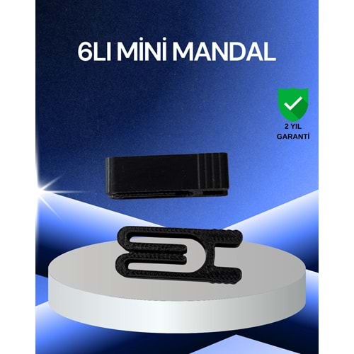 Poşet Kapatma Mandalı Hava Geçirmez 6 Adet Set