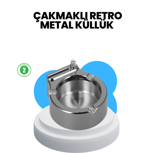 Metal Küllük Çakmaklı Masa Üstü Şık Tasarım