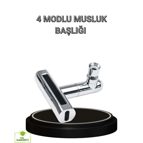 4 Fonksiyonlu Musluk Başlığı 360 Derece Dönebilen ve Su Tasarruflu