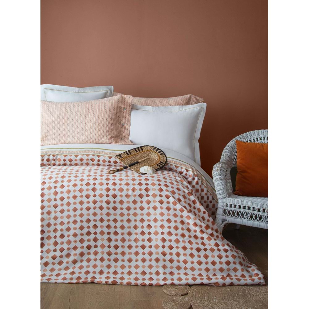 Apricitas Home KING SIZE TENCEL NEVRESİM TAKIMI TERRA TERRACOTA - NEVRESIM