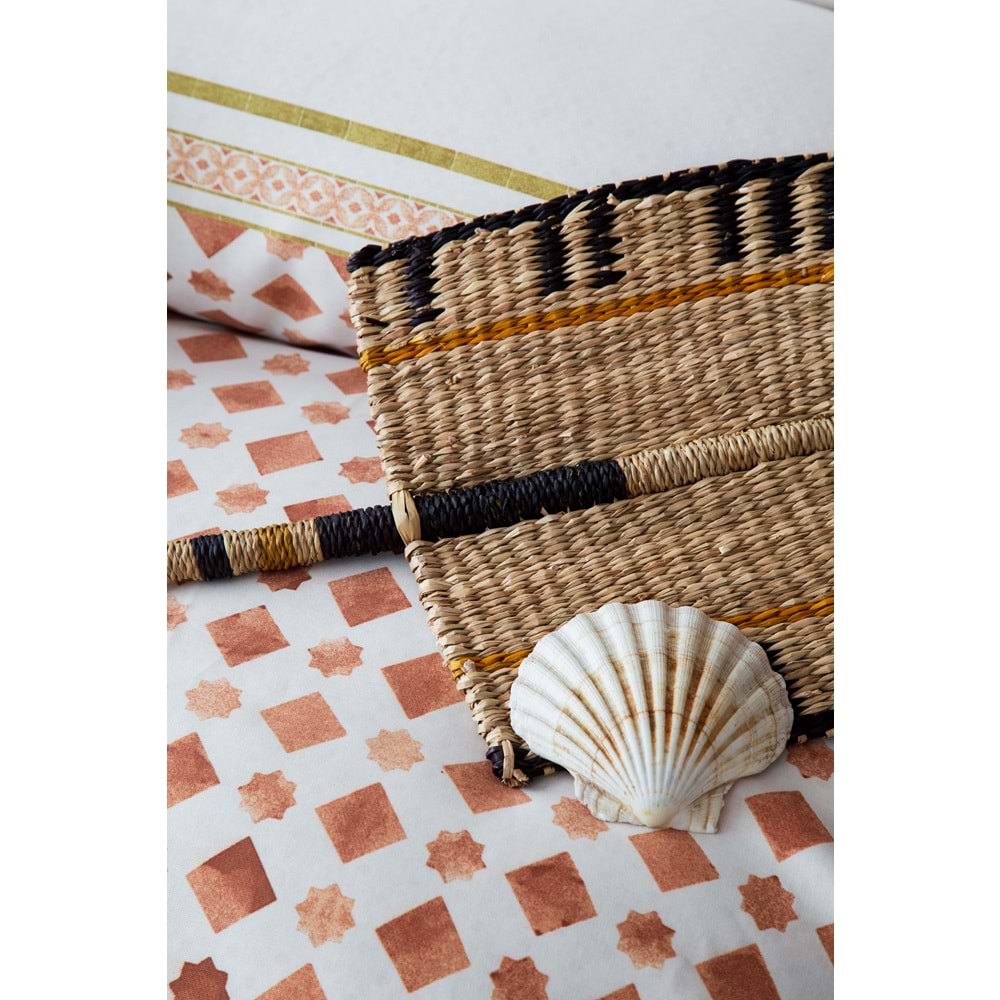 Apricitas Home KING SIZE TENCEL NEVRESİM TAKIMI TERRA TERRACOTA - NEVRESIM