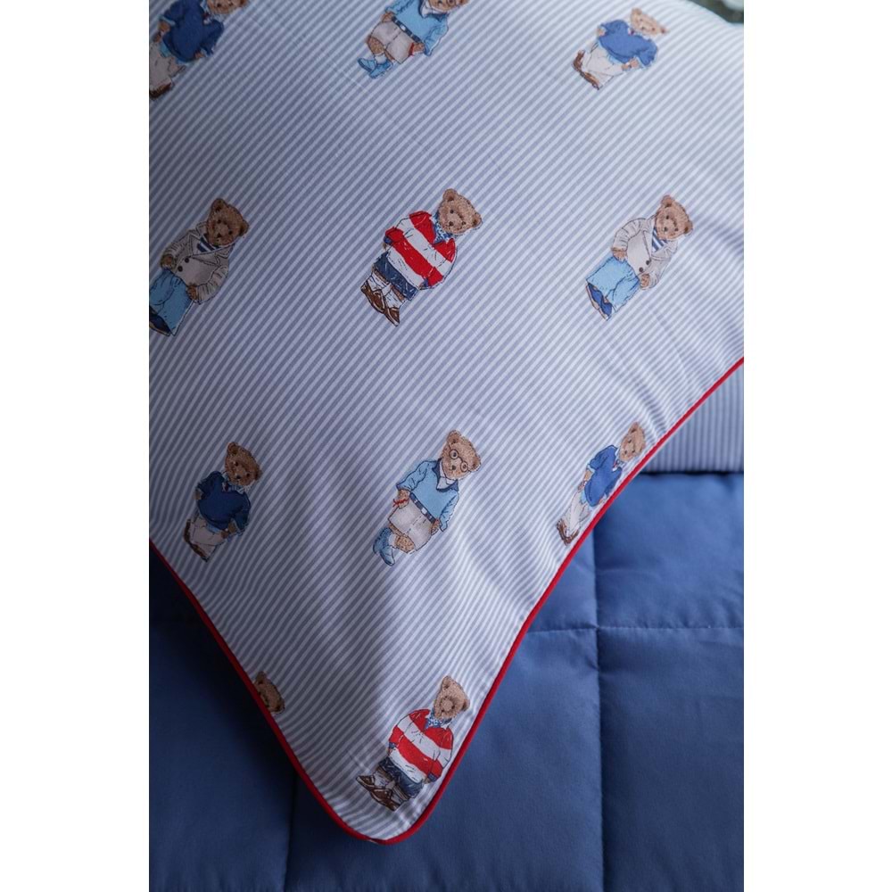 TEK KİŞİLİK YATAK ÖRTÜLÜ NEVRESIM TAKIMI TEDDY - YATAK ORTUSU