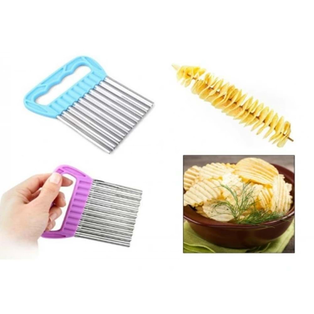 Chips Chopper Şekilli Sebze ve Meyve Dilimleyici (5047)
