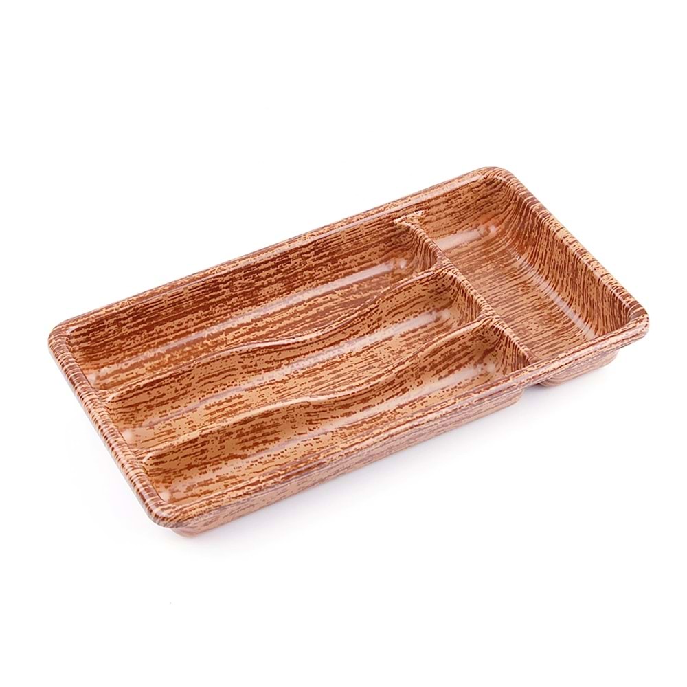 AHŞAP RENK - 4 BÖLMELİ ÇEKMECE İÇİ KAŞIKLIK 36X20CM (5047)