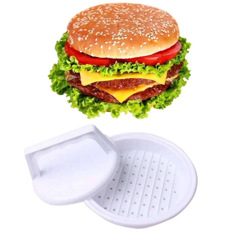 Hamburger Ve Köfte Şekillendirici Köfte Kalıbı Pratik Burger Pres Aparatı (5047)