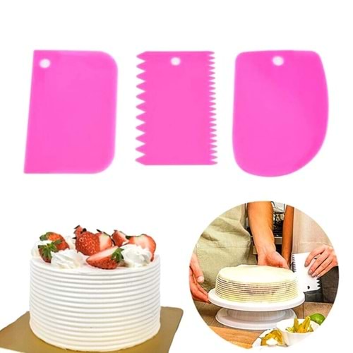 Pasta Hamur Şekillendirici Spatula Kesici Kazıyıcı Dekoratör Set (5047)