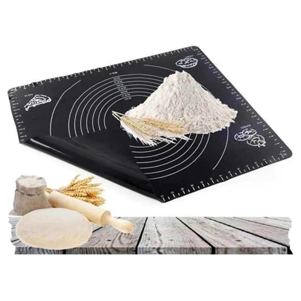 Silikon Çok Amaçlı Geniş Hamur Matı Hamur Açma Matı 40*50 cm (5047)