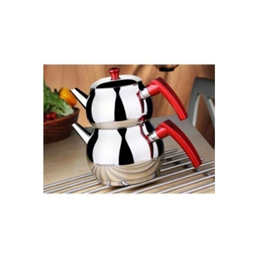 MİNİ 2LT KÜÇÜK BOY KÜRE ÇELİK ÇAYDANLIK SETİ (5047)