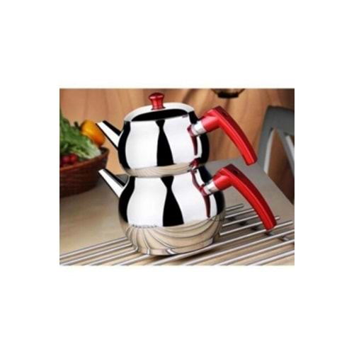 MİNİ 2LT KÜÇÜK BOY KÜRE ÇELİK ÇAYDANLIK SETİ (5047)